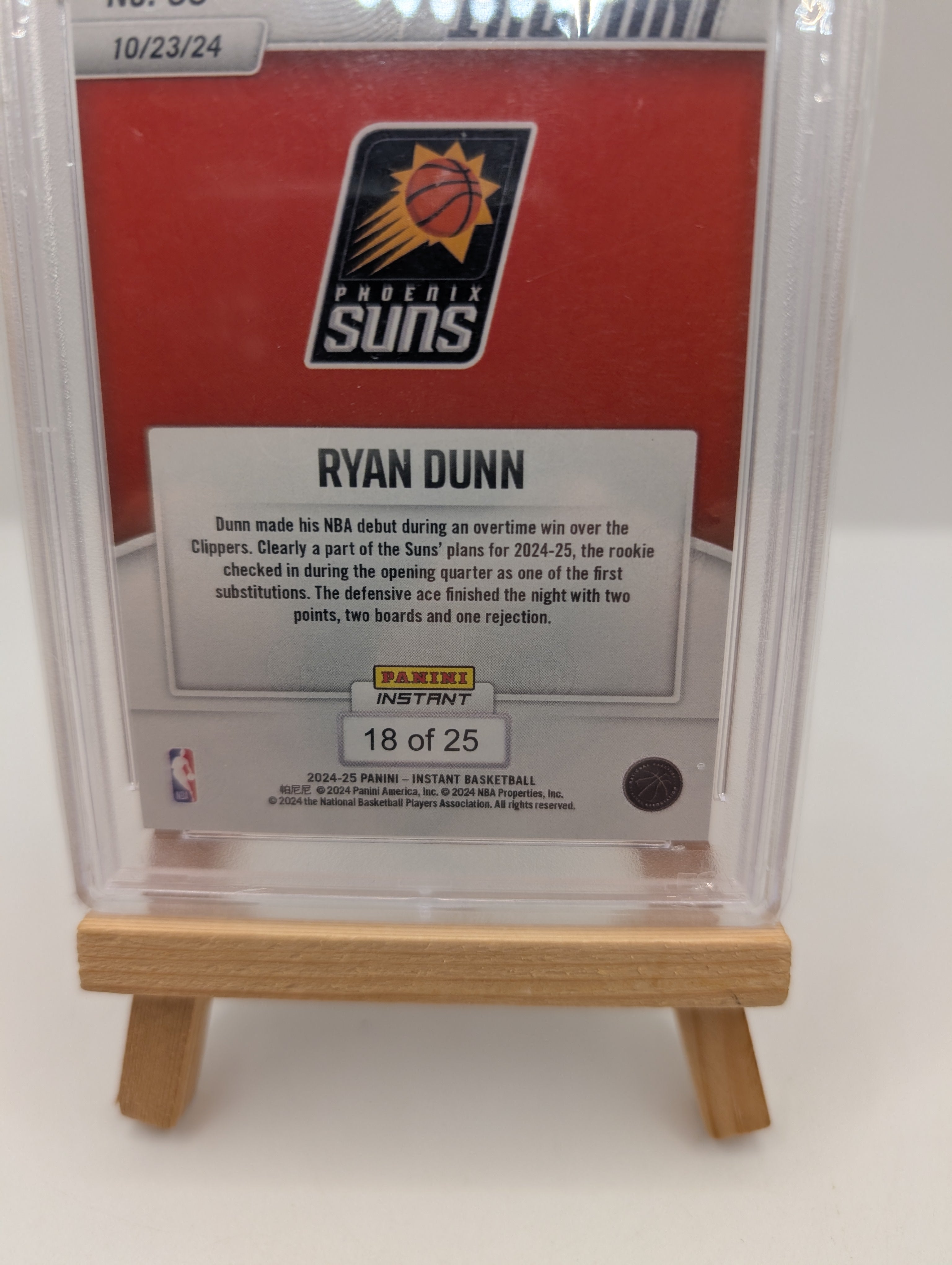 2024 Panini Instant NBA Ryan Dunn Jungle #35 PSA 9 /25 FRENLY BRICKS - Open 7 Days